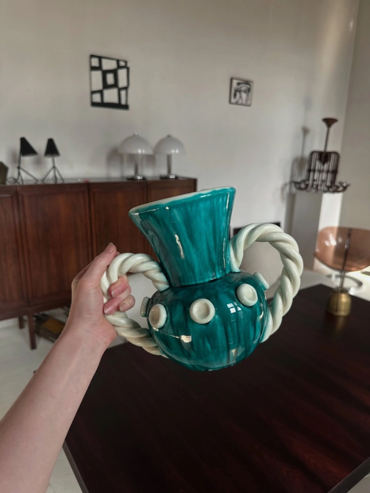 Ready to part with this unique French 1940’s Louis Giraud Vallauris vase after using it…