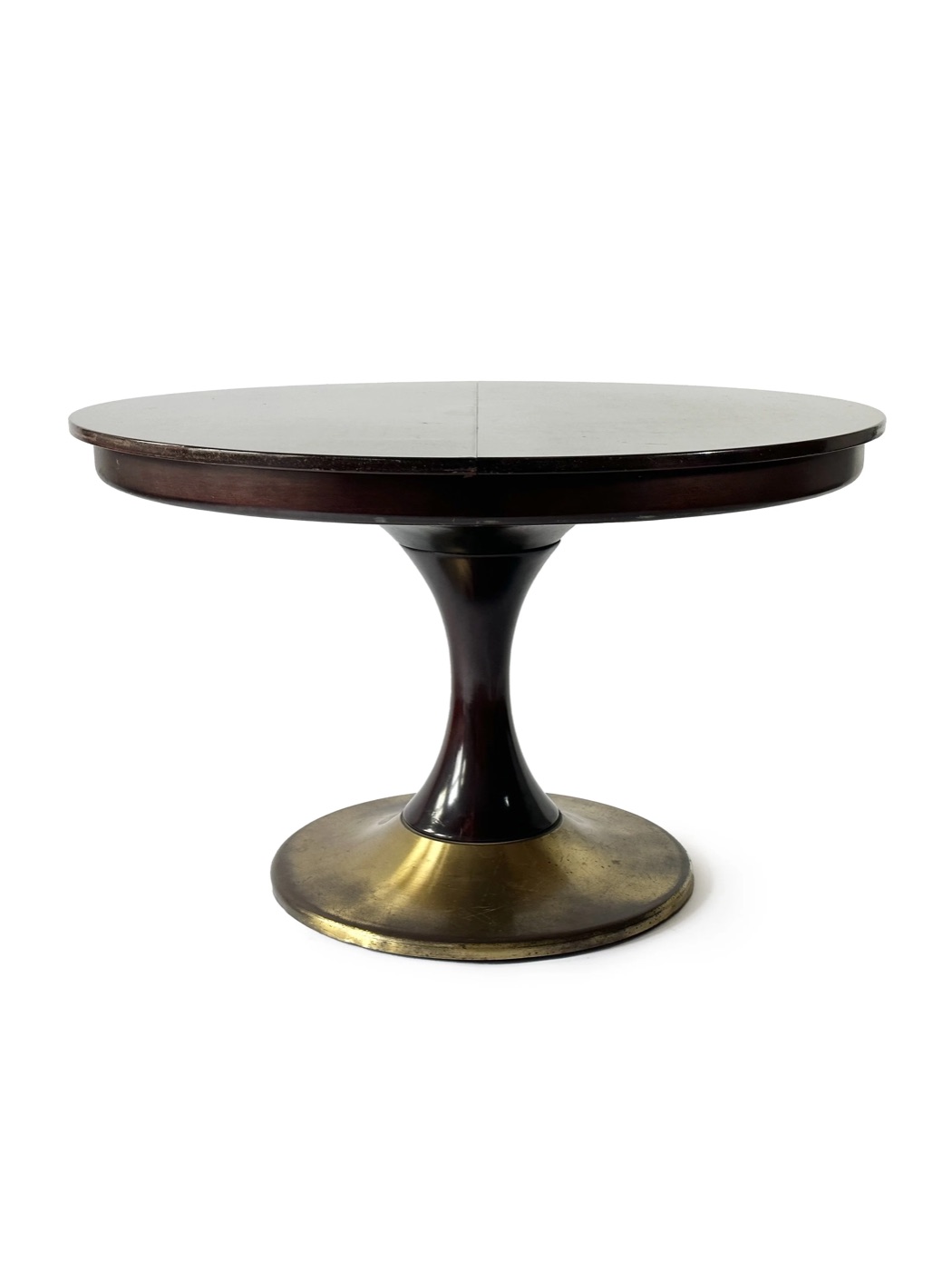 1950's Italian dining table in brass and palisander