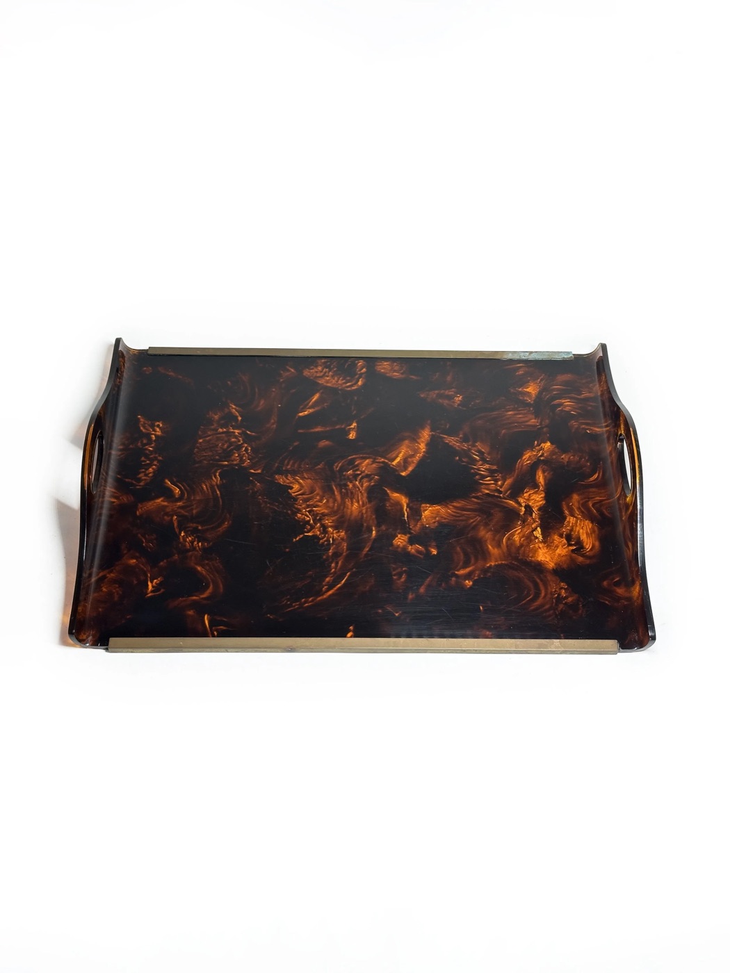 1960's faux-tortoiseshell serving tray