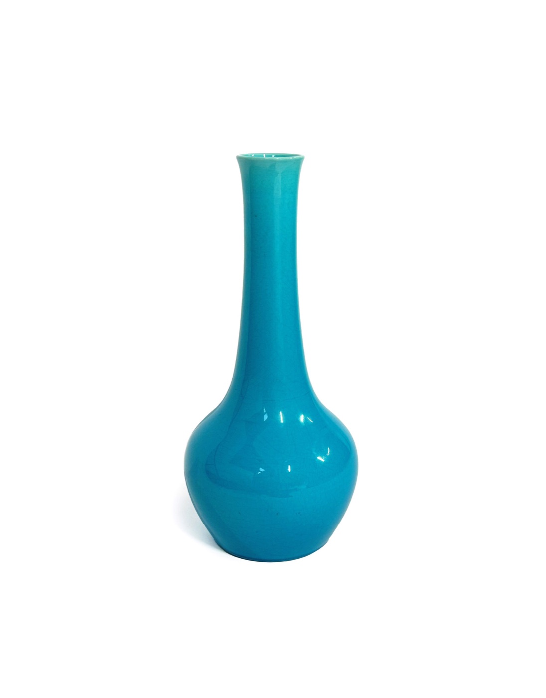 Turquoise crackle glaze vase by Burmantofts, 1910's