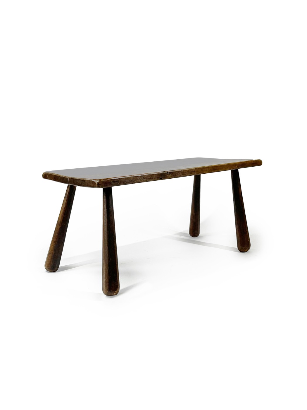 Brutalist low table in oak