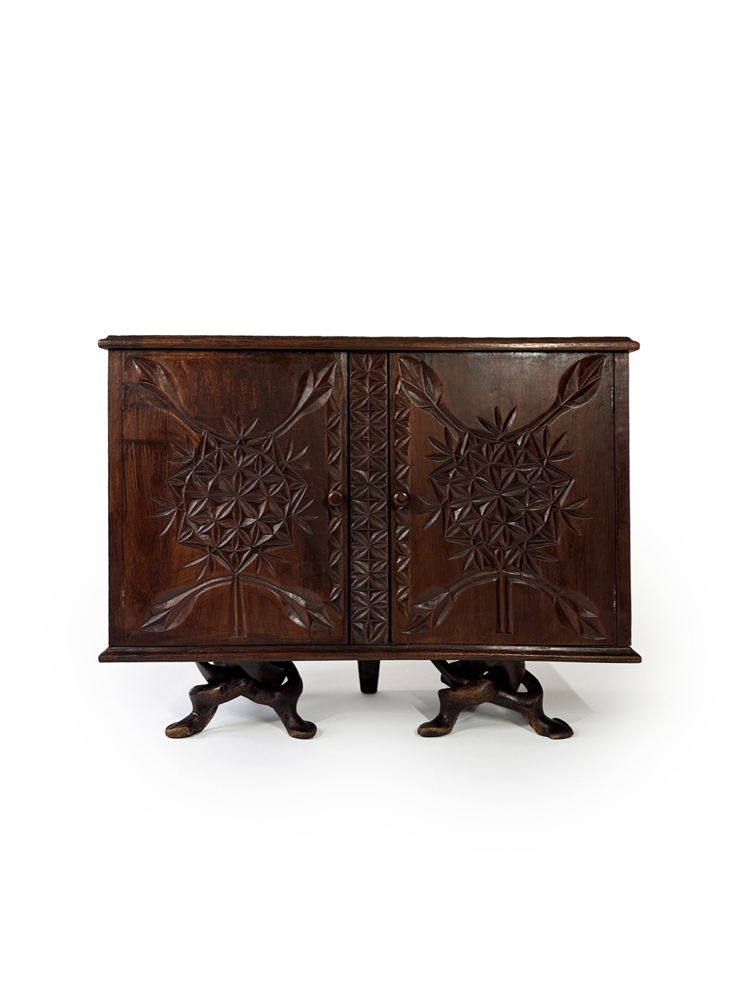 Congolese carved cabinet, 1950's