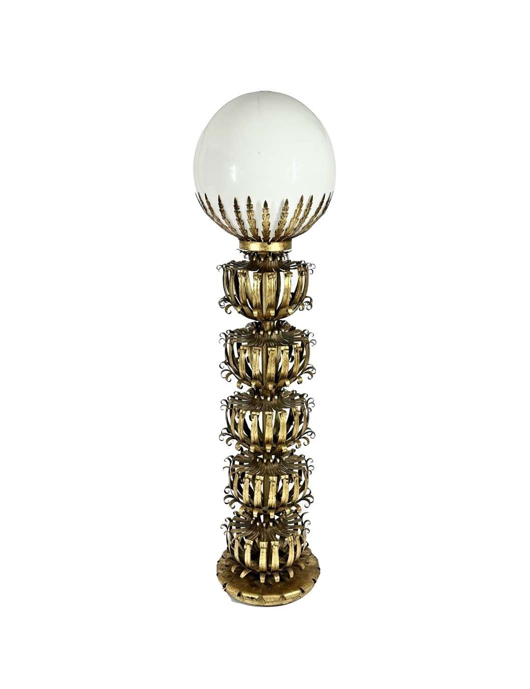 French gilt toleware floor lamp