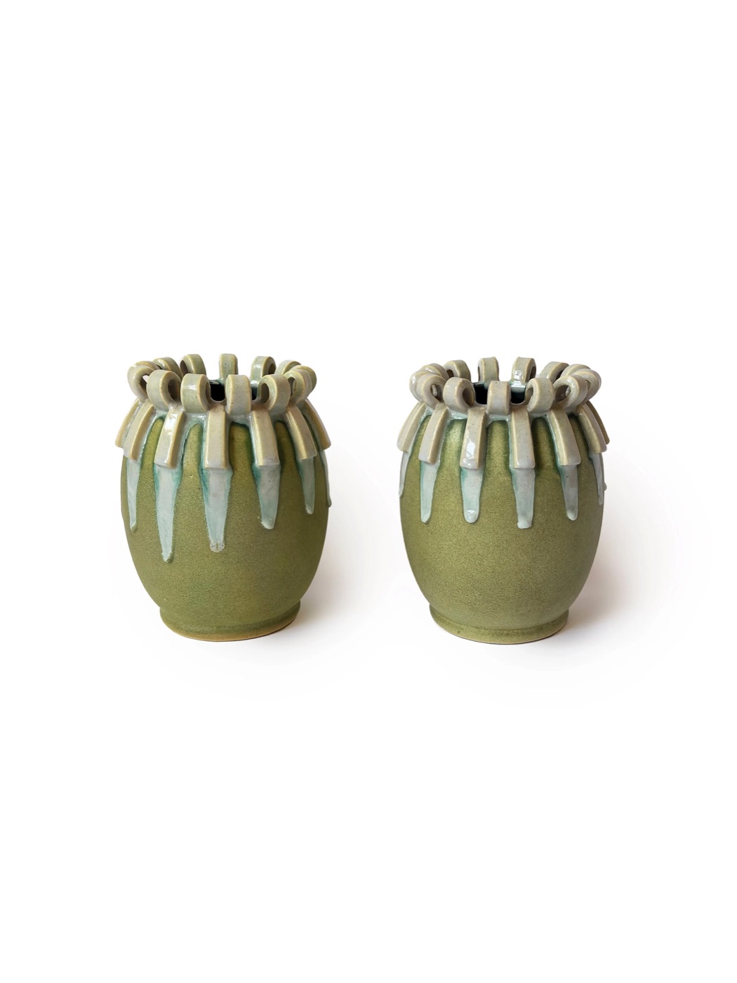 Pair of stoneware vases by Ernest D'Hossche