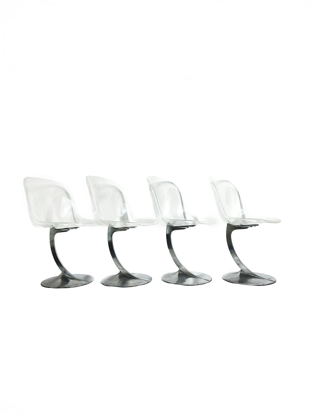Set of four 1970's dining chairs