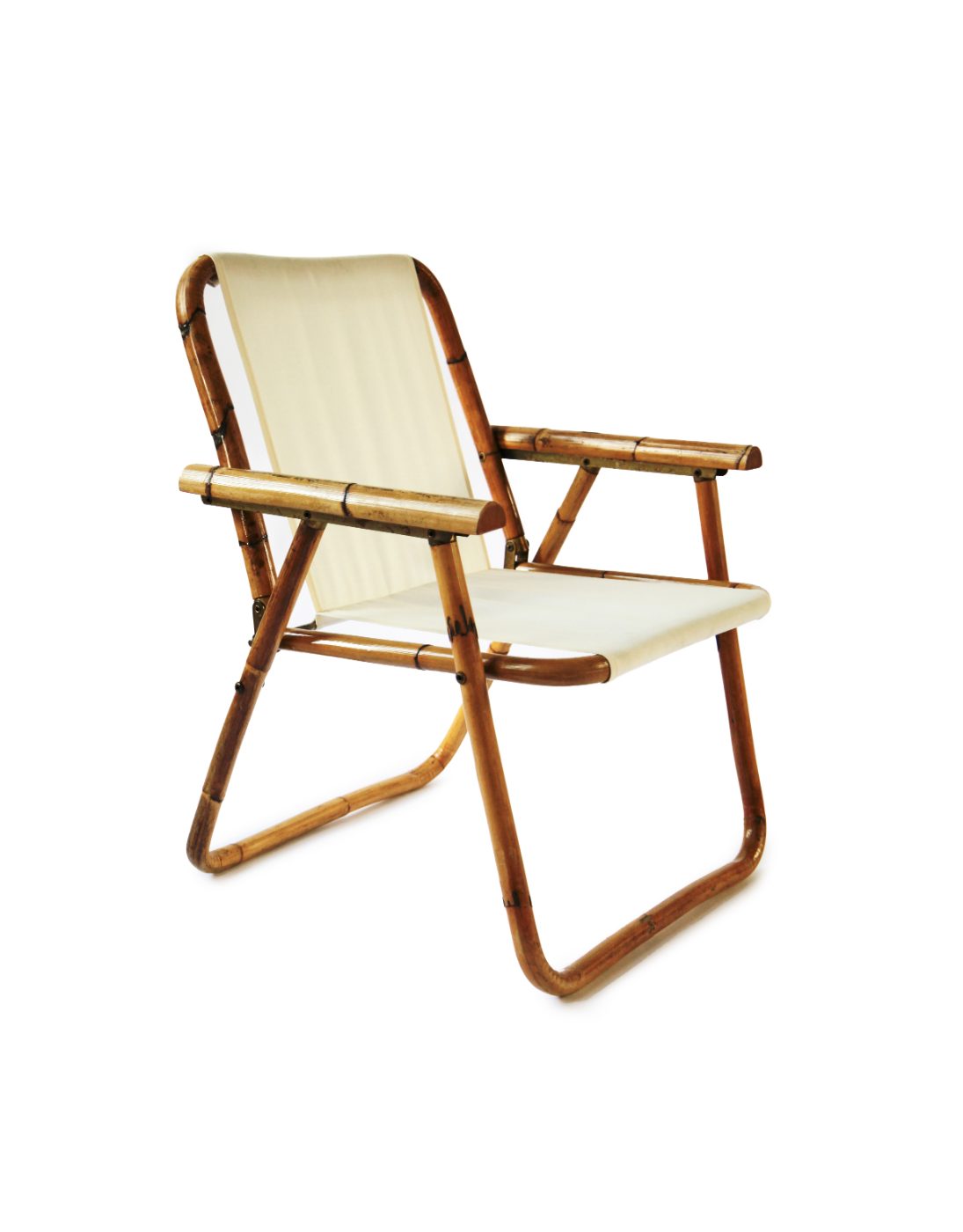 Bamboo garden chair in the style of Rafaela Crespi